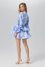 Africa layers short dress