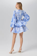 Africa layers short dress