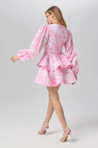 Africa layers short dress