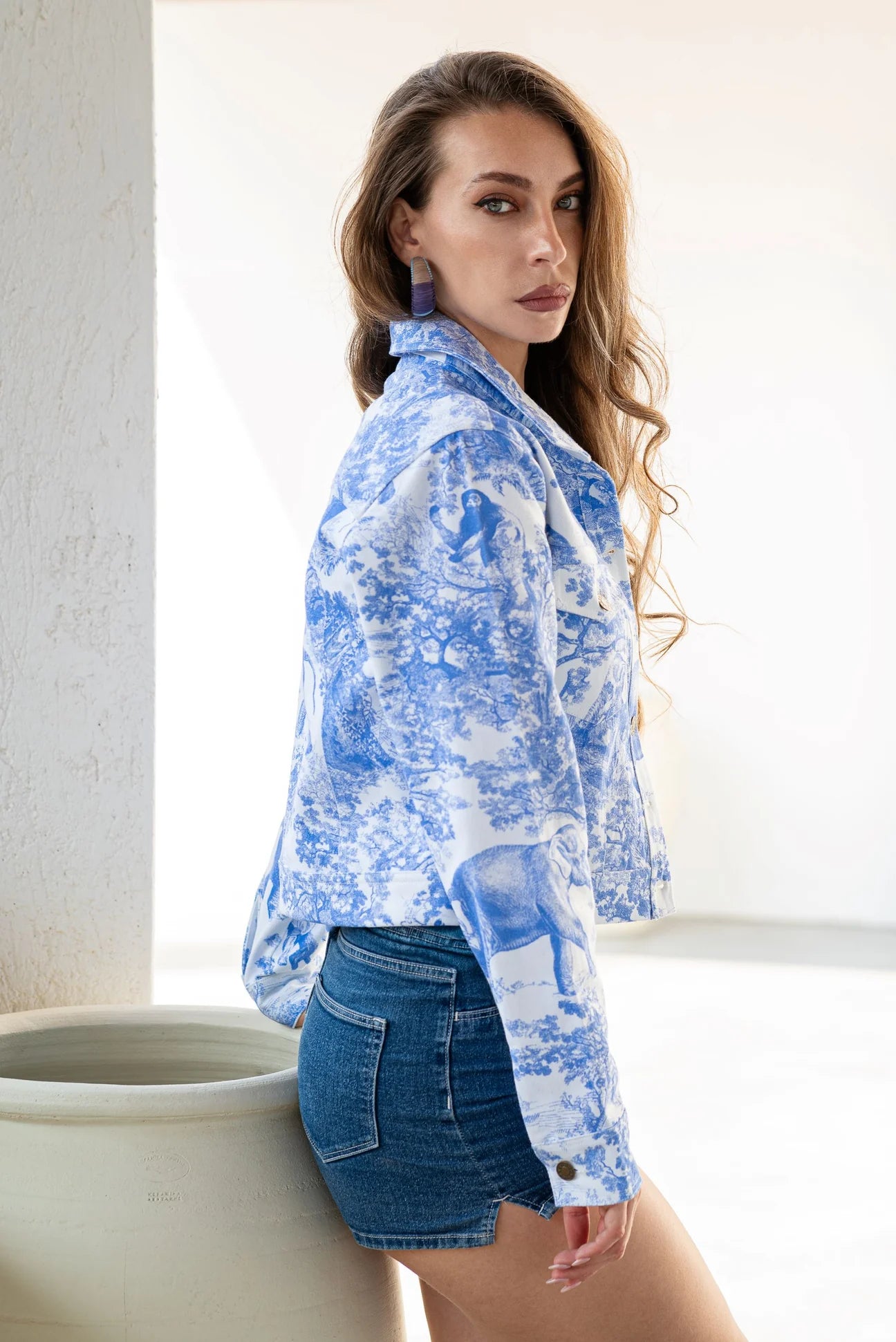 Africa blue denim jacket