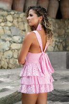Broderie mini dress